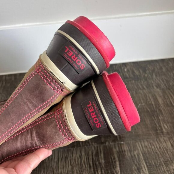 Sorel Womens Nib Rare Joan of Arctic Winter Boots Taffy Red Size 8 - Picture 8 of 10